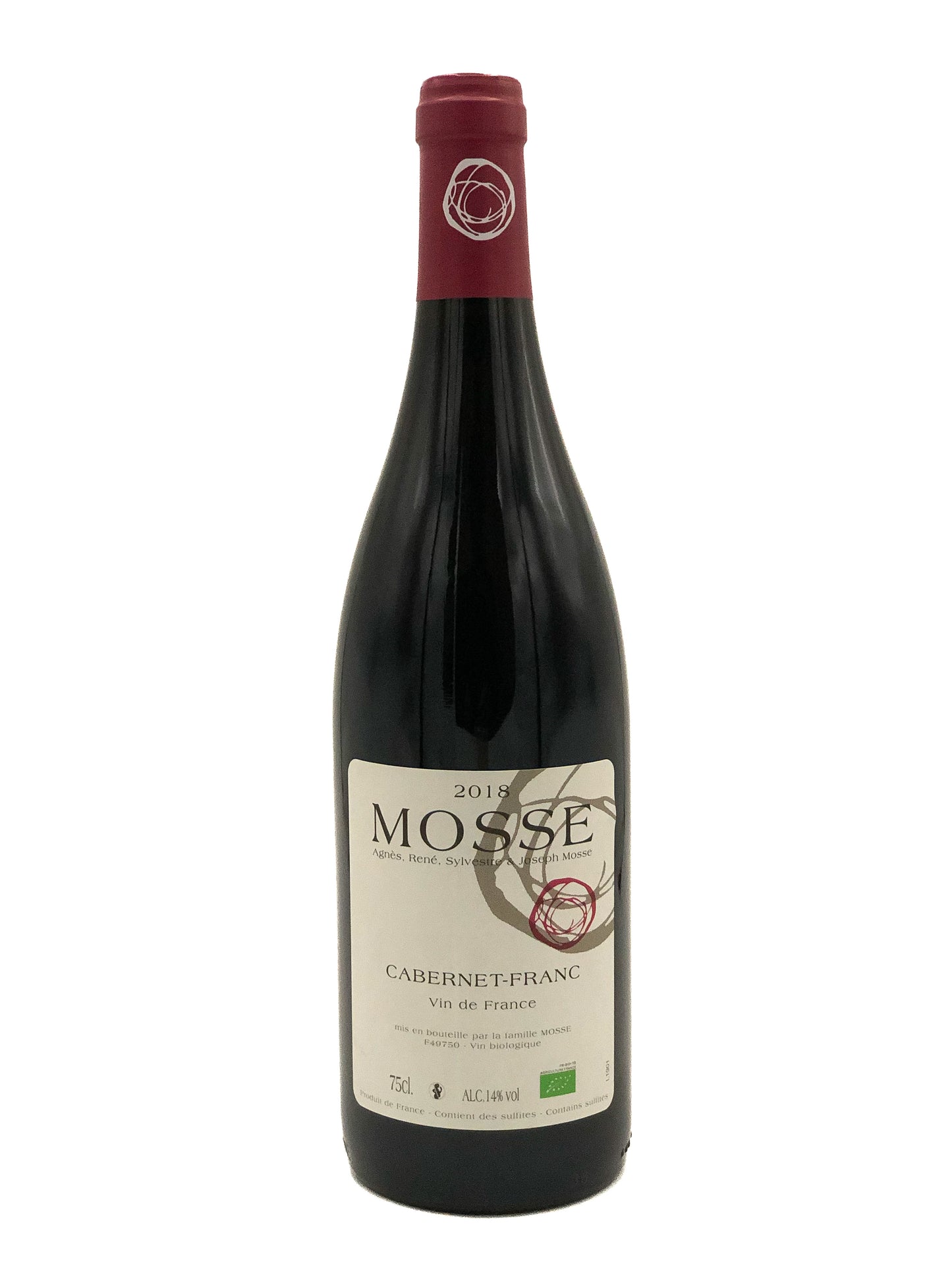Domaine Mosse, Anjou Rouge, Cabernet Franc 2018, Rouge, Loire, France