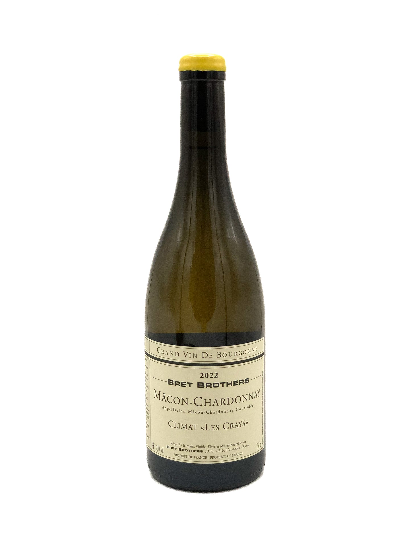 Domaine des Bret Brothers, Macon-Chardonnay Les Crays 2022, Chardonnay, Blanc, Bourgogne, France