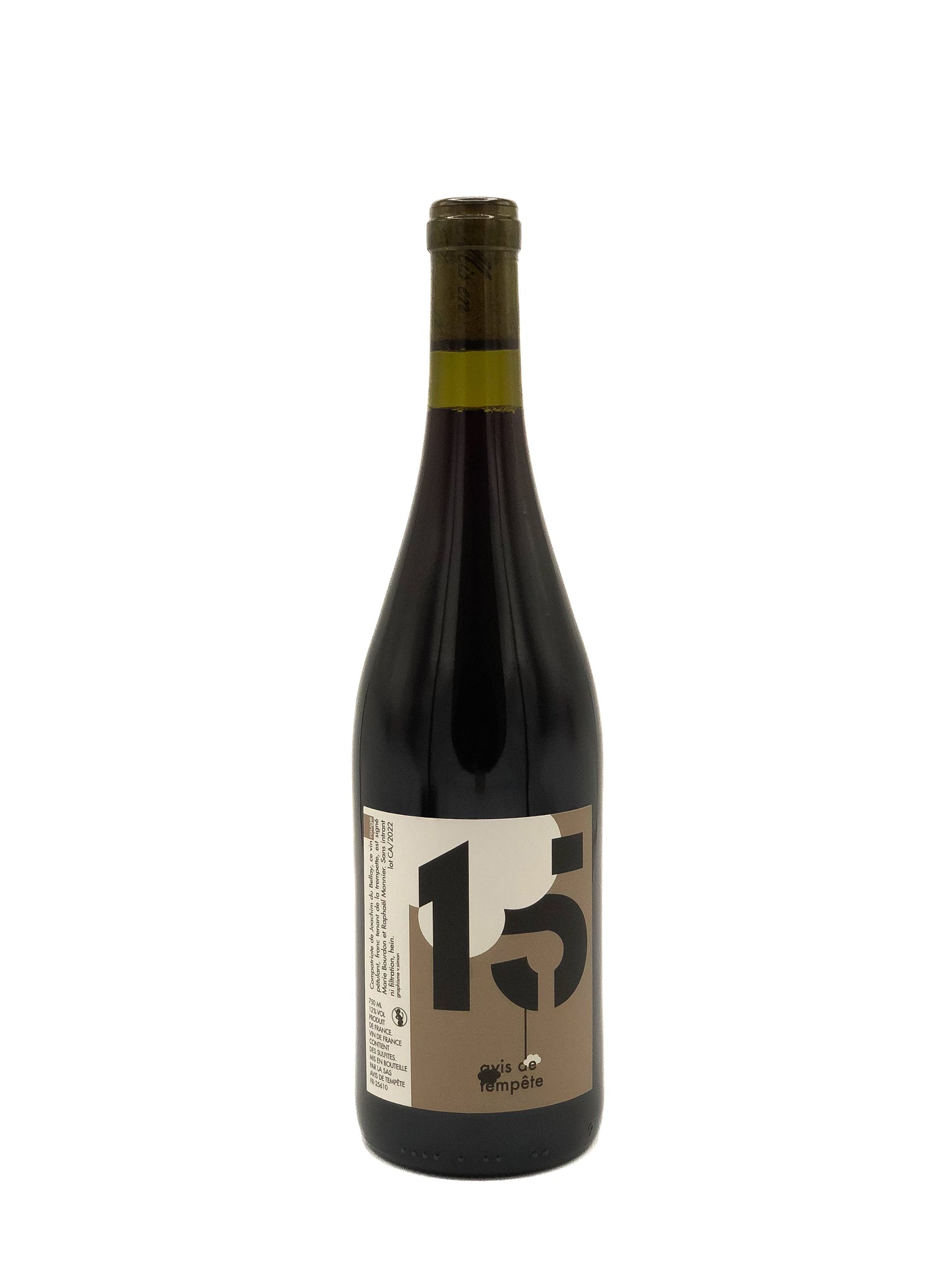 Domaine Ratapoil, Avis de tempete 15, 2022, Cabernet Sauvignon, Rouge, Jura, France