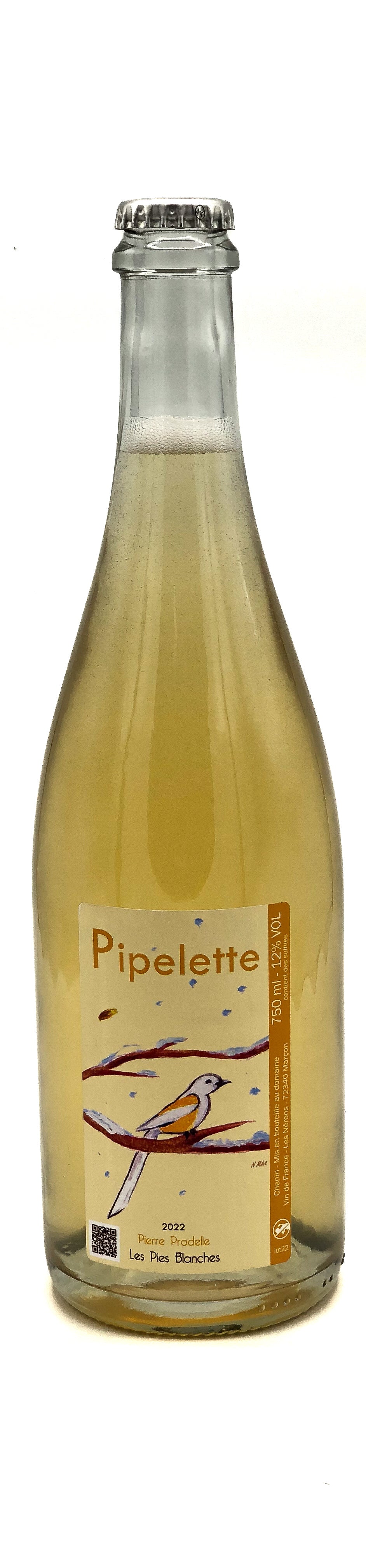 Domaine Les Pies Blanches, Pipelette Blanche 2022, Chenin, Loire, France, Blanc