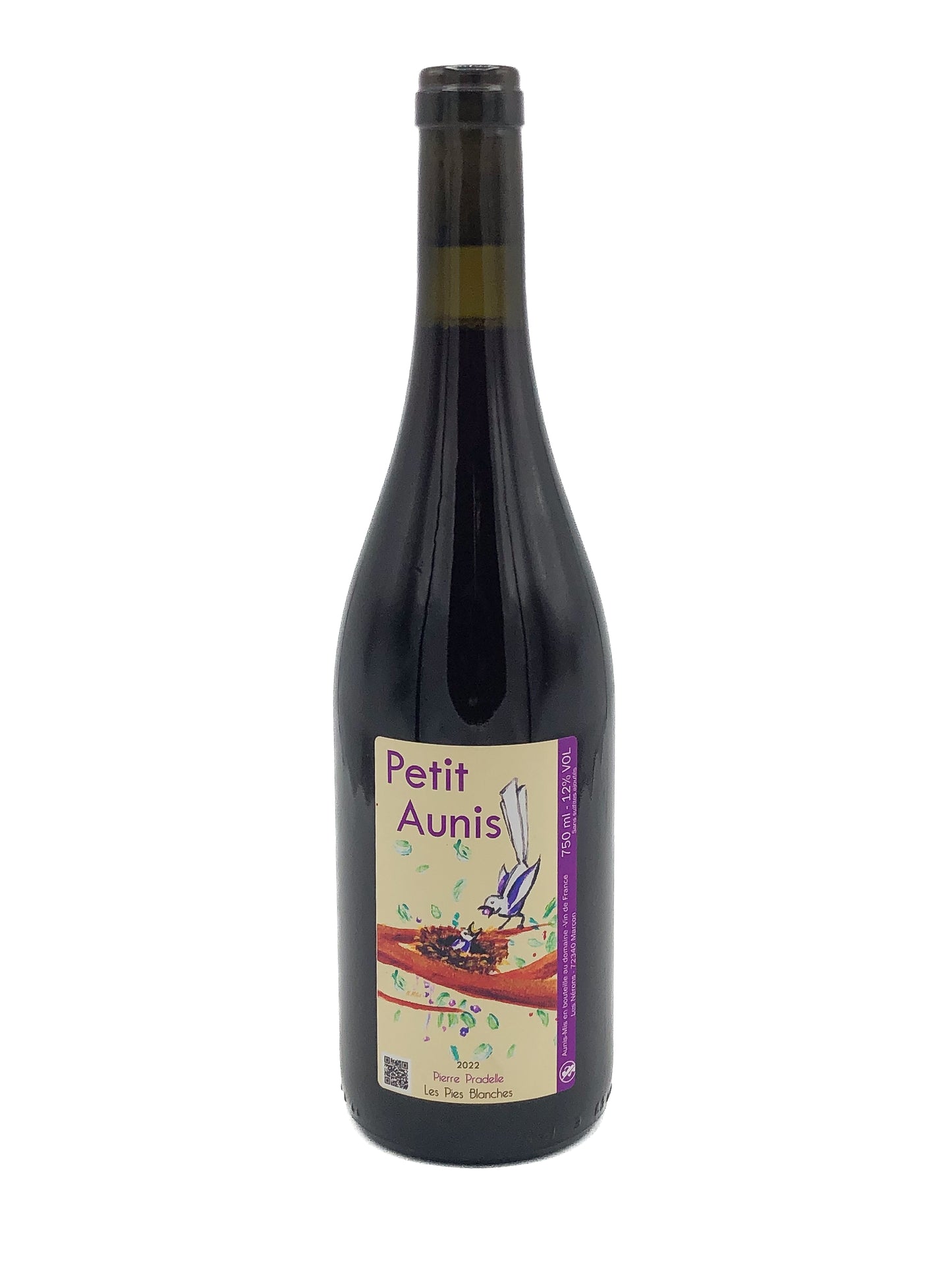 Domaine Les Pies Blanches, Petit Aunis 2022, Pineau d’Aunis, Loire, France, Rouge