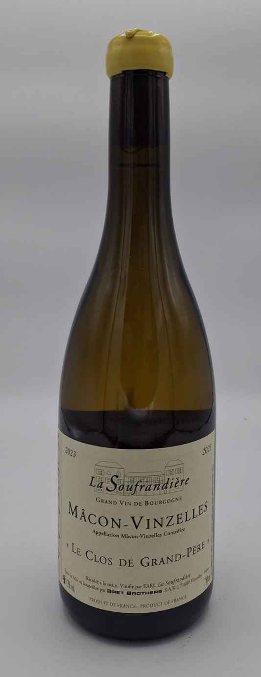 Domaine de la Souffrandiere, Macon-Vinzelles le Clos de Grand-Père 2023, Chardonnay, Blanc, Bourgogne, France
