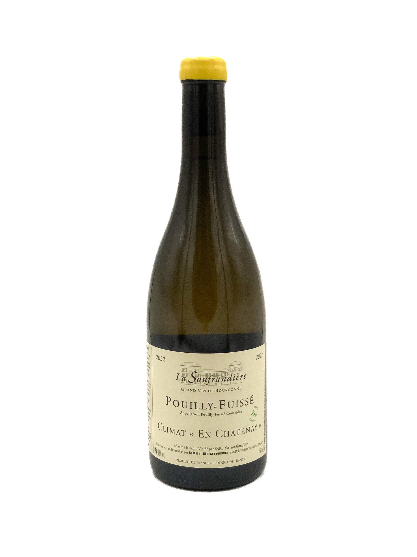 Domaine de la Souffrandiere, Pouilly Fuissé, en Chatennay, Cuvée Zen 2022, Chardonnay, Bourgogne, Blanc, France
