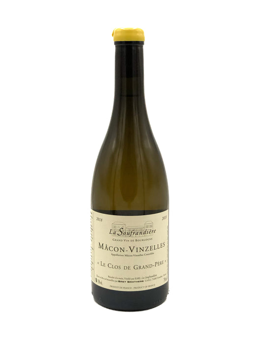 Domaine de la Souffrandiere, Macon-Vinzelles le Clos de Grand-Père 2018, Chardonnay, Blanc, Bourgogne, France