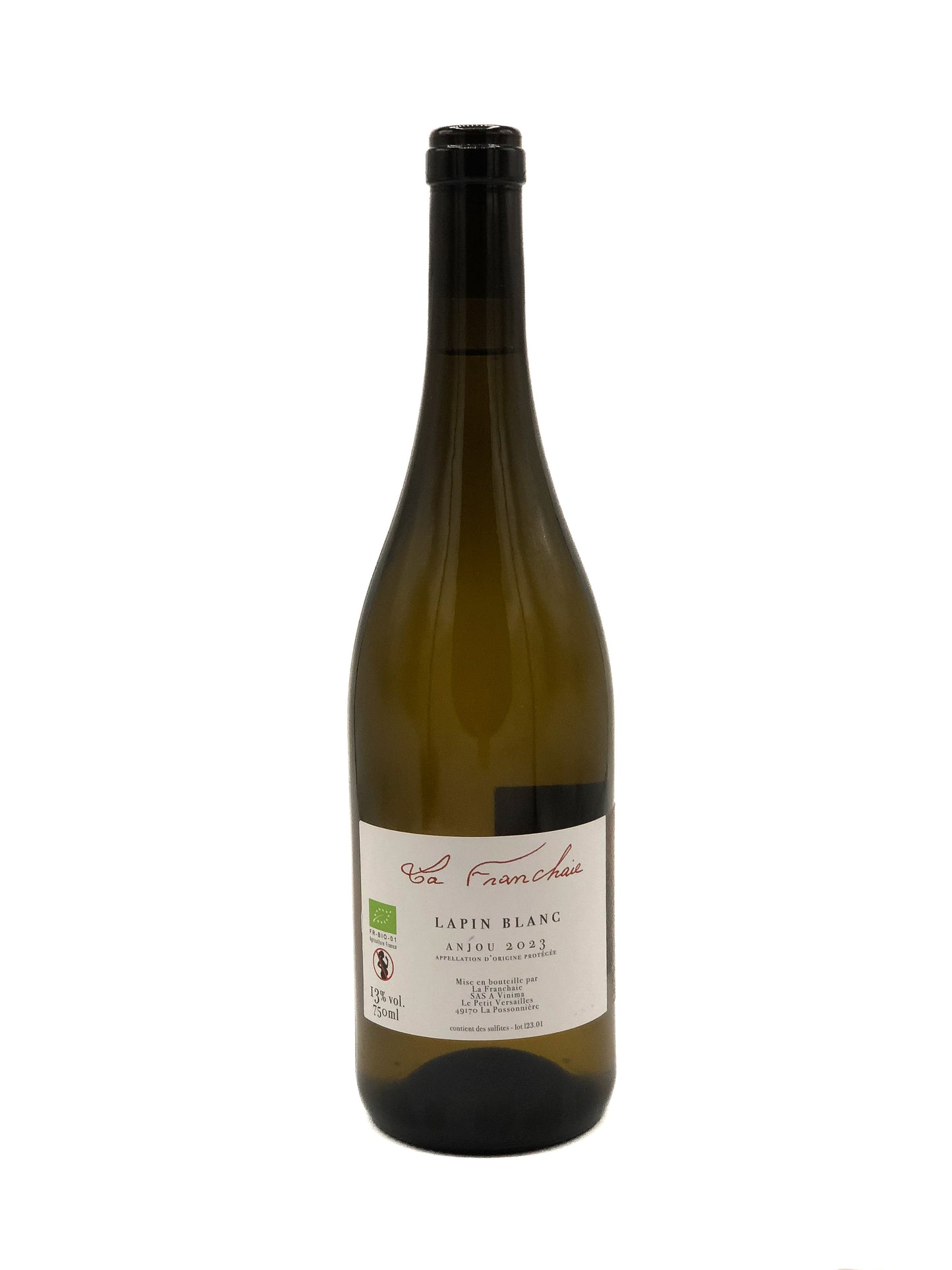 Domaine de la Franchaie, Eric Dubois, Lapin Blanc, Chenin, Loire, France