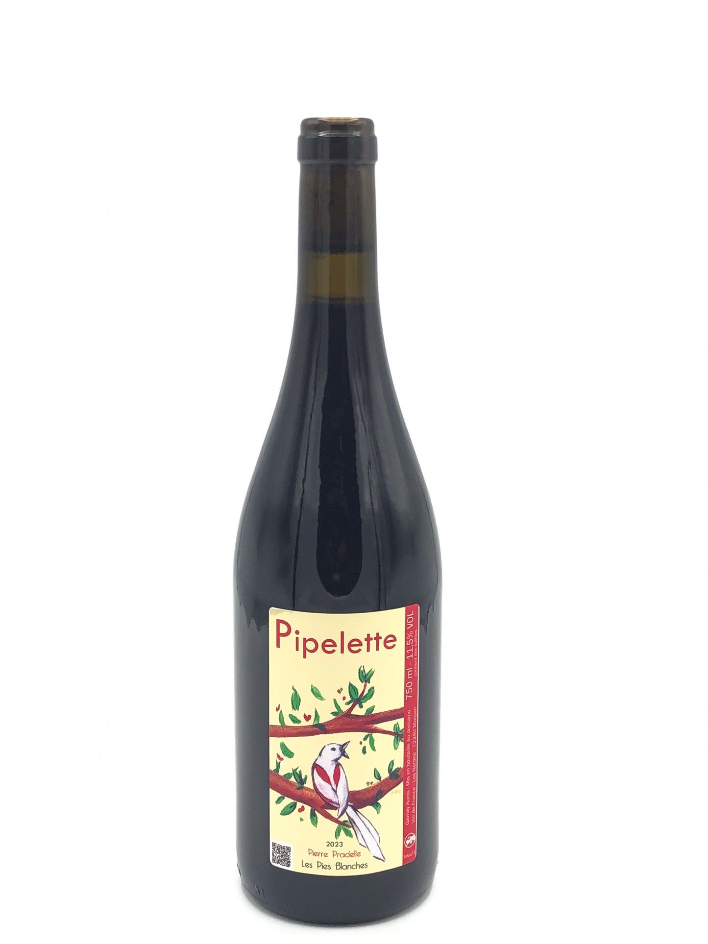 Domaine Les Pies Blanches, Pipelette Rouge 2022, Pineau d’Aunis, Gamay, Loire, France, Rouge
